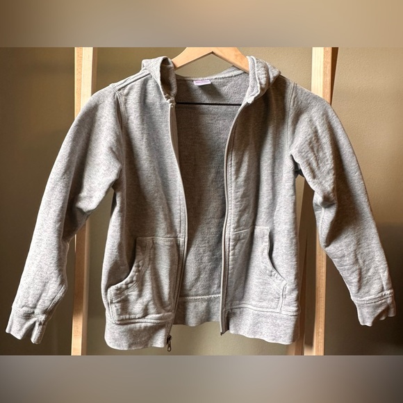 Kid’s Hanna Andersson Heather Gray Cotton Bright Basics Survivor Zip-Up Hoodie - Picture 8 of 14